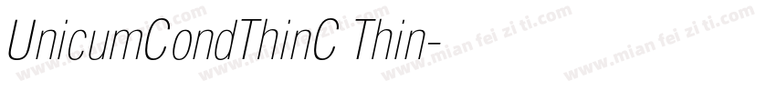 UnicumCondThinC Thin字体转换